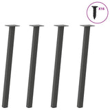 vidaXL Coffee Table Legs 4 pcs 30 cm Steel Black