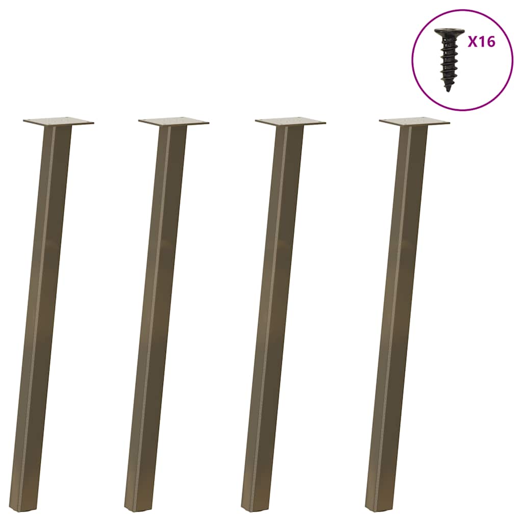 vidaXL Coffee Table Legs 4 pcs 30 cm Steel Black
