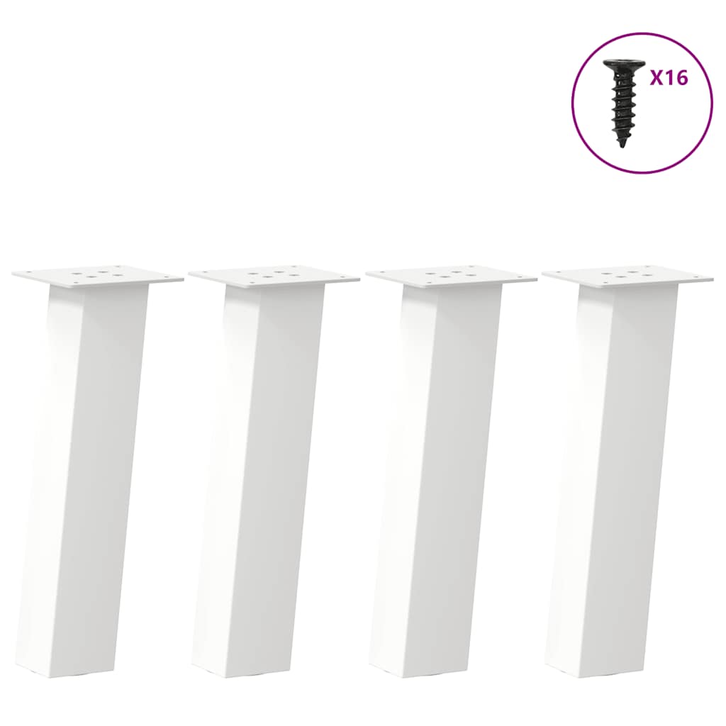 vidaXL Coffee Table Legs 4 pcs 30 cm Steel Black