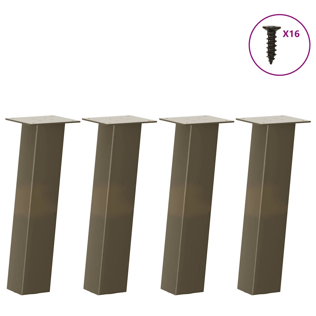 vidaXL Coffee Table Legs 4 pcs 30 cm Steel Black