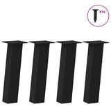 vidaXL Coffee Table Legs 4 pcs 30 cm Steel Black