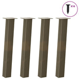 vidaXL Coffee Table Legs 4 pcs 30 cm Steel Black