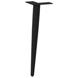 vidaXL Salontafelpoten conische vorm 4 st 30-31 cm staal zwart