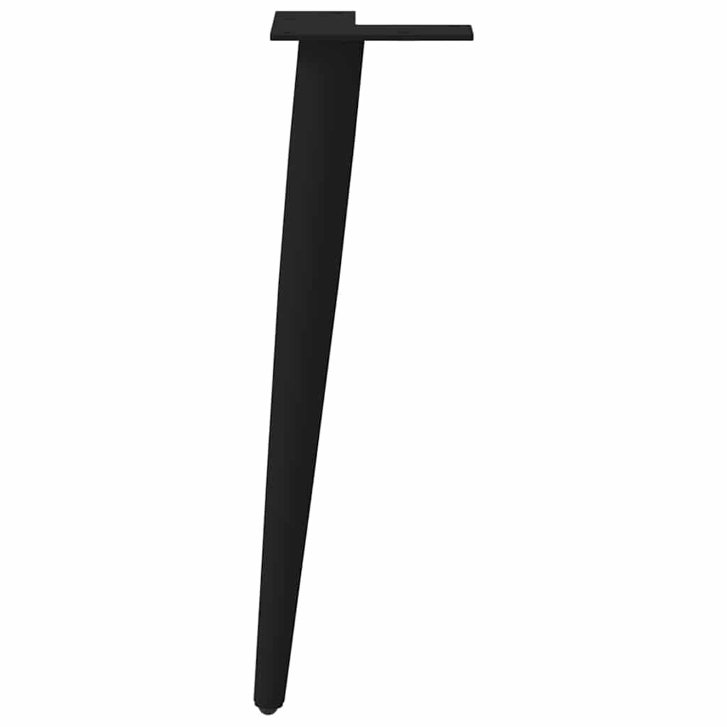 vidaXL Salontafelpoten conische vorm 4 st 30-31 cm staal zwart
