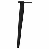 vidaXL Salontafelpoten conische vorm 4 st 30-31 cm staal zwart