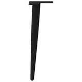 vidaXL Salontafelpoten conische vorm 4 st 30-31 cm staal zwart