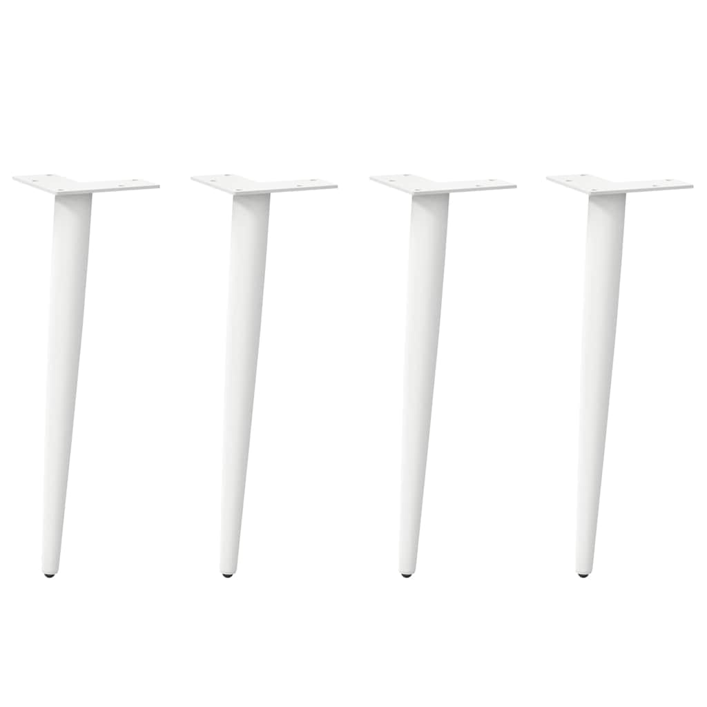 vidaXL Salontafelpoten conische vorm 4 st 30-31 cm staal zwart