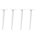 vidaXL Salontafelpoten conische vorm 4 st 30-31 cm staal zwart