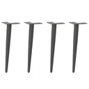 vidaXL Salontafelpoten conische vorm 4 st 30-31 cm staal zwart