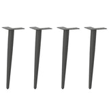 vidaXL Salontafelpoten conische vorm 4 st 30-31 cm staal zwart