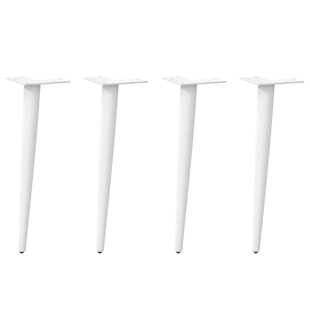 vidaXL Salontafelpoten conische vorm 4 st 30-31 cm staal zwart