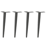 vidaXL Salontafelpoten conische vorm 4 st 30-31 cm staal zwart