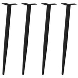 vidaXL Salontafelpoten conische vorm 4 st 30-31 cm staal zwart
