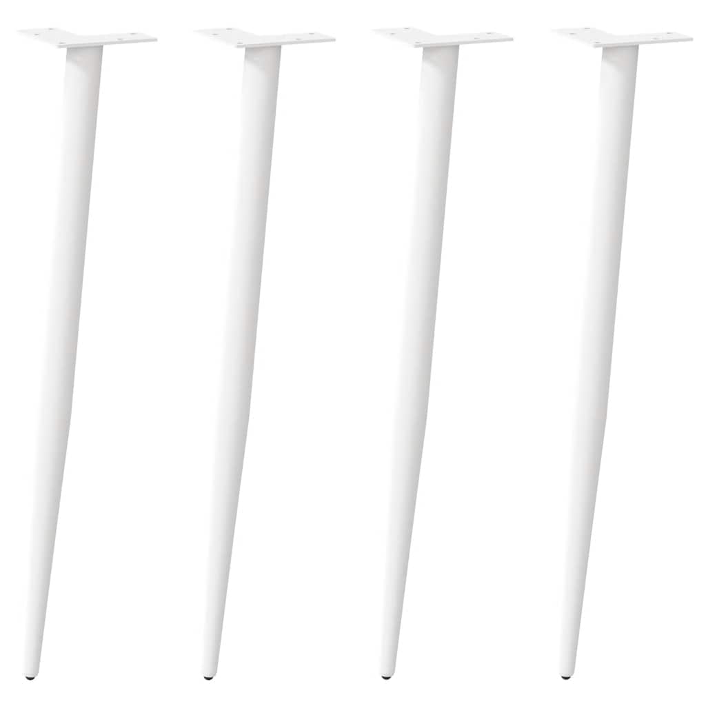 vidaXL Salontafelpoten conische vorm 4 st 30-31 cm staal zwart