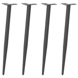 vidaXL Salontafelpoten conische vorm 4 st 30-31 cm staal zwart