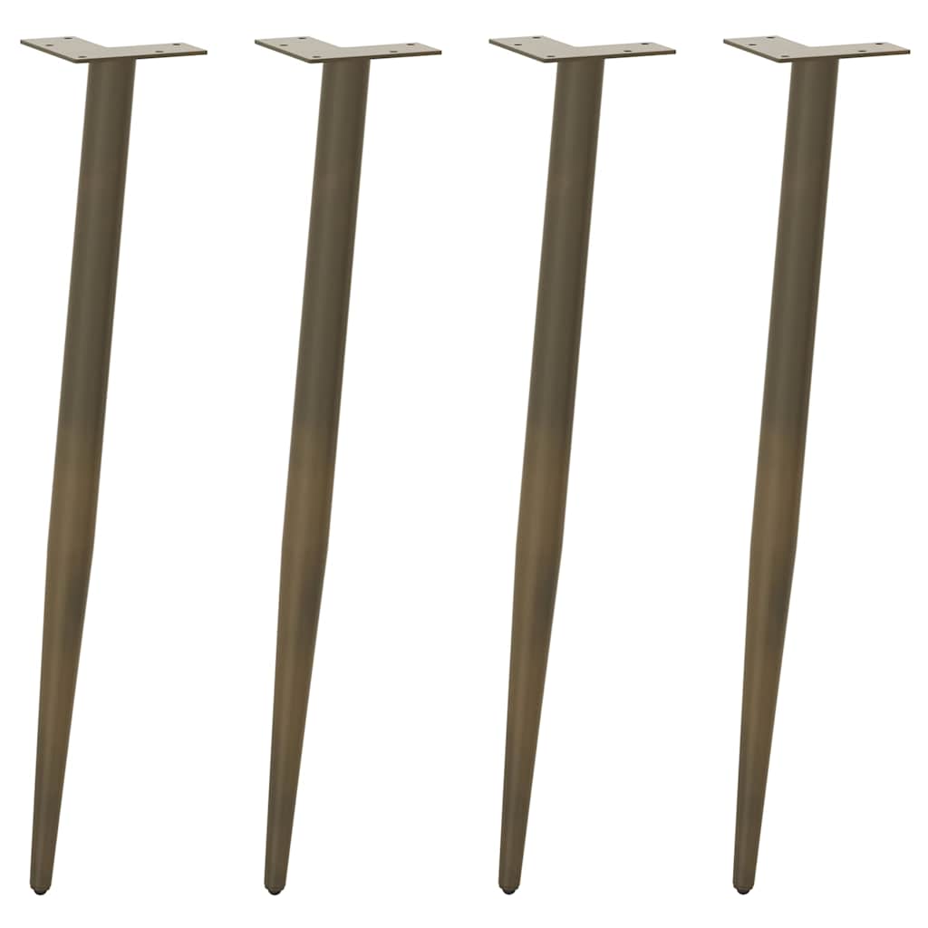 vidaXL Salontafelpoten conische vorm 4 st 30-31 cm staal zwart