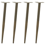vidaXL Salontafelpoten conische vorm 4 st 30-31 cm staal zwart