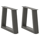 vidaXL Salontafelpoten 2 st V-vormig 30x(30-31,3) cm staal zwart