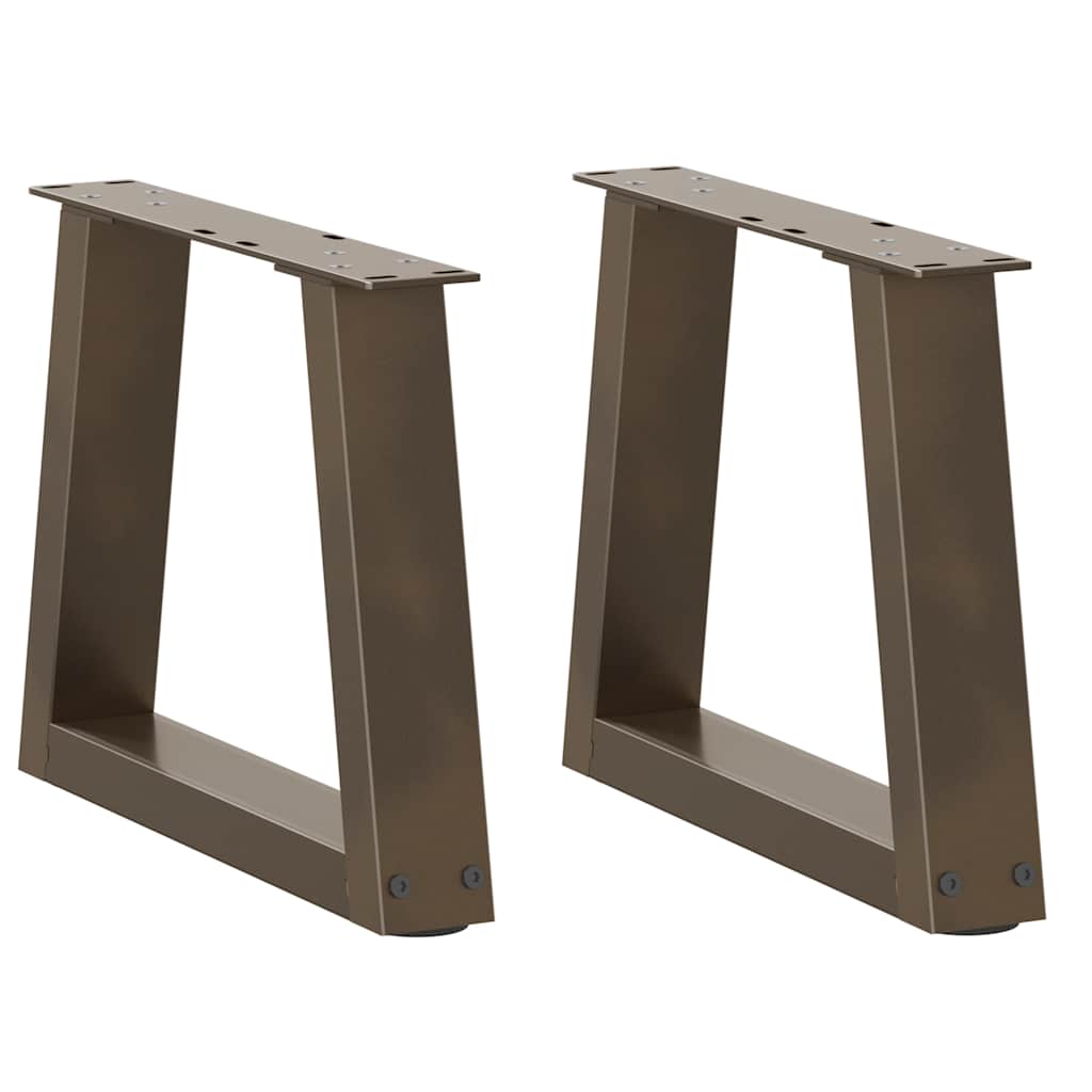 vidaXL Salontafelpoten 2 st V-vormig 30x(30-31,3) cm staal zwart