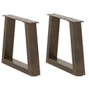 vidaXL Salontafelpoten 2 st V-vormig 30x(30-31,3) cm staal zwart