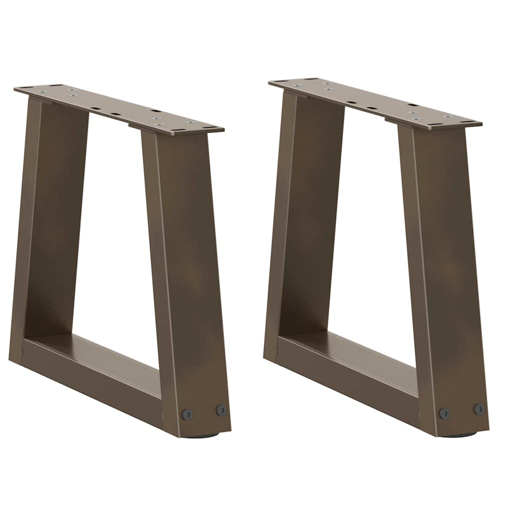 vidaXL Salontafelpoten 2 st V-vormig 30x(30-31,3) cm staal zwart