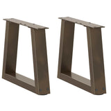 vidaXL Salontafelpoten 2 st V-vormig 30x(30-31,3) cm staal zwart
