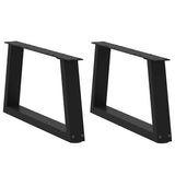 vidaXL Salontafelpoten 2 st V-vormig 30x(30-31,3) cm staal zwart