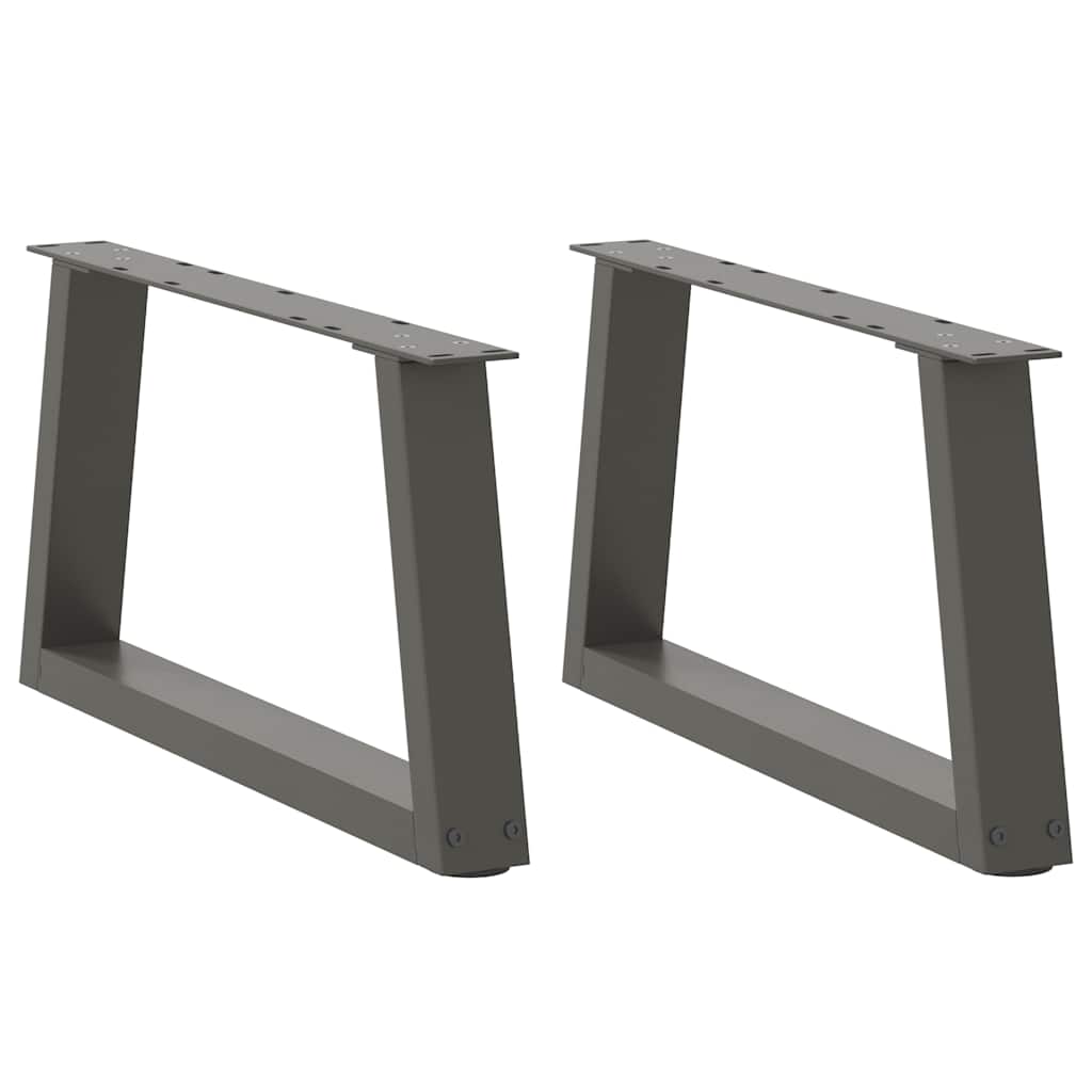 vidaXL Salontafelpoten 2 st V-vormig 30x(30-31,3) cm staal zwart