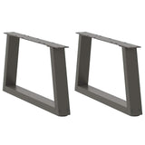 vidaXL Salontafelpoten 2 st V-vormig 30x(30-31,3) cm staal zwart
