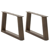 vidaXL Salontafelpoten 2 st V-vormig 30x(30-31,3) cm staal zwart