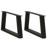 vidaXL Salontafelpoten 2 st V-vormig 30x(30-31,3) cm staal zwart