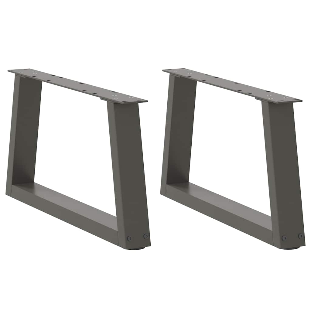vidaXL Salontafelpoten 2 st V-vormig 30x(30-31,3) cm staal zwart