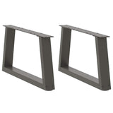 vidaXL Salontafelpoten 2 st V-vormig 30x(30-31,3) cm staal zwart