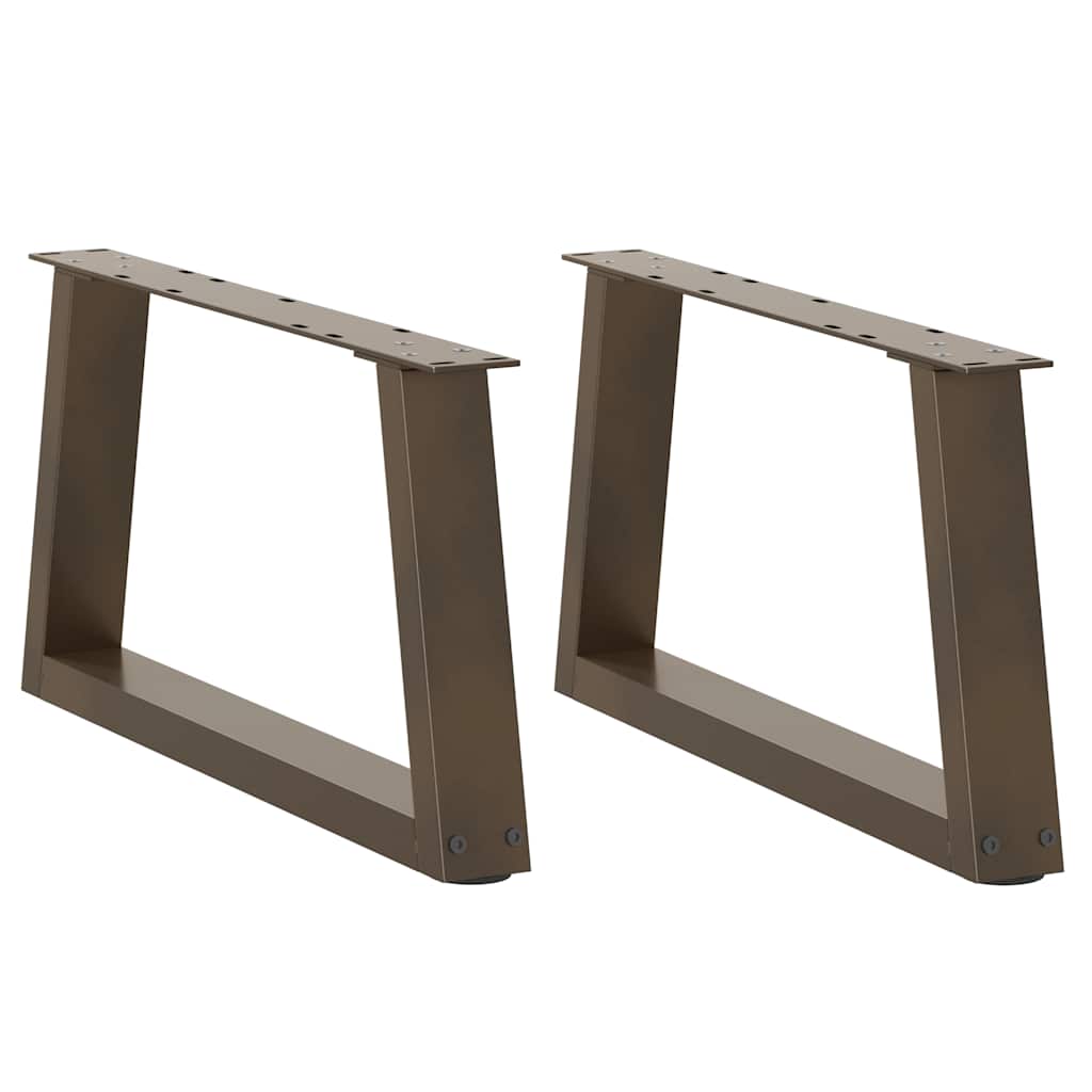 vidaXL Salontafelpoten 2 st V-vormig 30x(30-31,3) cm staal zwart
