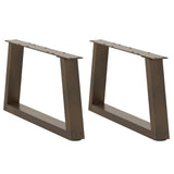 vidaXL Salontafelpoten 2 st V-vormig 30x(30-31,3) cm staal zwart
