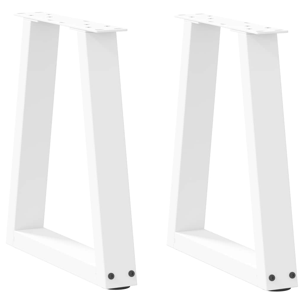 vidaXL Salontafelpoten 2 st V-vormig 30x(30-31,3) cm staal zwart