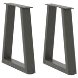 vidaXL Salontafelpoten 2 st V-vormig 30x(30-31,3) cm staal zwart