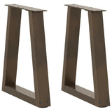 vidaXL Salontafelpoten 2 st V-vormig 30x(30-31,3) cm staal zwart