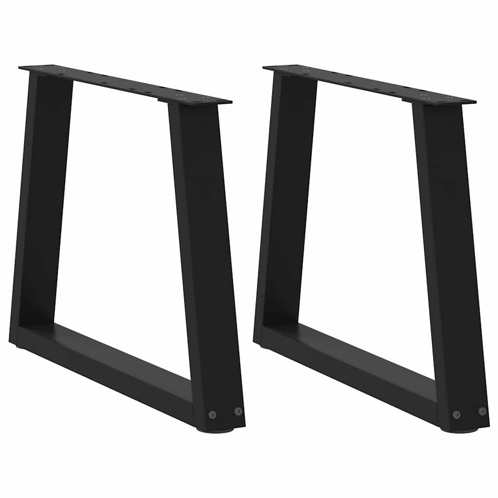 vidaXL Salontafelpoten 2 st V-vormig 30x(30-31,3) cm staal zwart