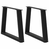 vidaXL Salontafelpoten 2 st V-vormig 30x(30-31,3) cm staal zwart