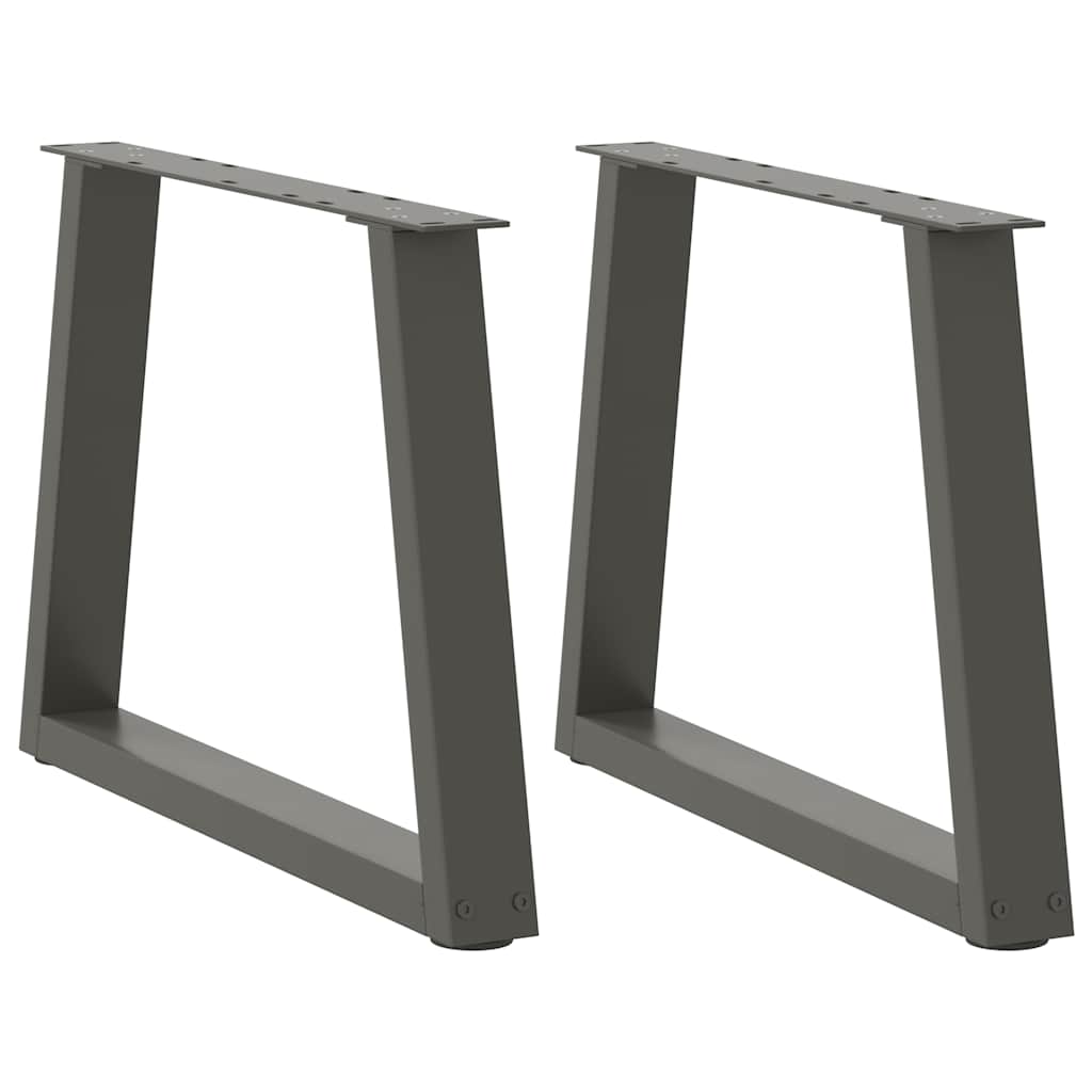 vidaXL Salontafelpoten 2 st V-vormig 30x(30-31,3) cm staal zwart