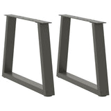 vidaXL Salontafelpoten 2 st V-vormig 30x(30-31,3) cm staal zwart