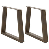 vidaXL Salontafelpoten 2 st V-vormig 30x(30-31,3) cm staal zwart