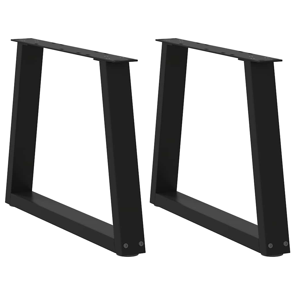 vidaXL Salontafelpoten 2 st V-vormig 30x(30-31,3) cm staal zwart