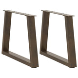 vidaXL Salontafelpoten 2 st V-vormig 30x(30-31,3) cm staal zwart