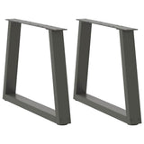 vidaXL Salontafelpoten 2 st V-vormig 30x(30-31,3) cm staal zwart