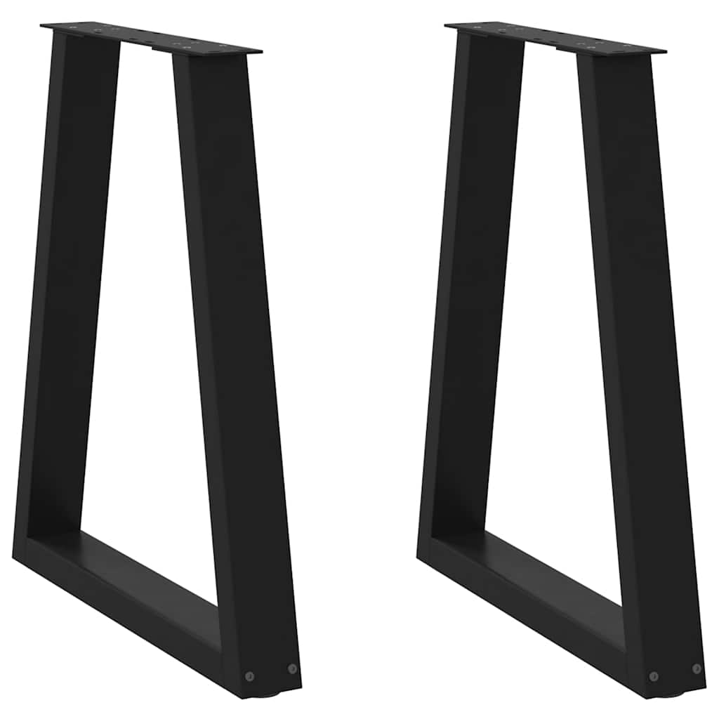vidaXL Salontafelpoten 2 st V-vormig 30x(30-31,3) cm staal zwart