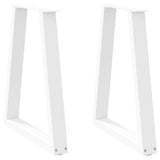 vidaXL Salontafelpoten 2 st V-vormig 30x(30-31,3) cm staal zwart
