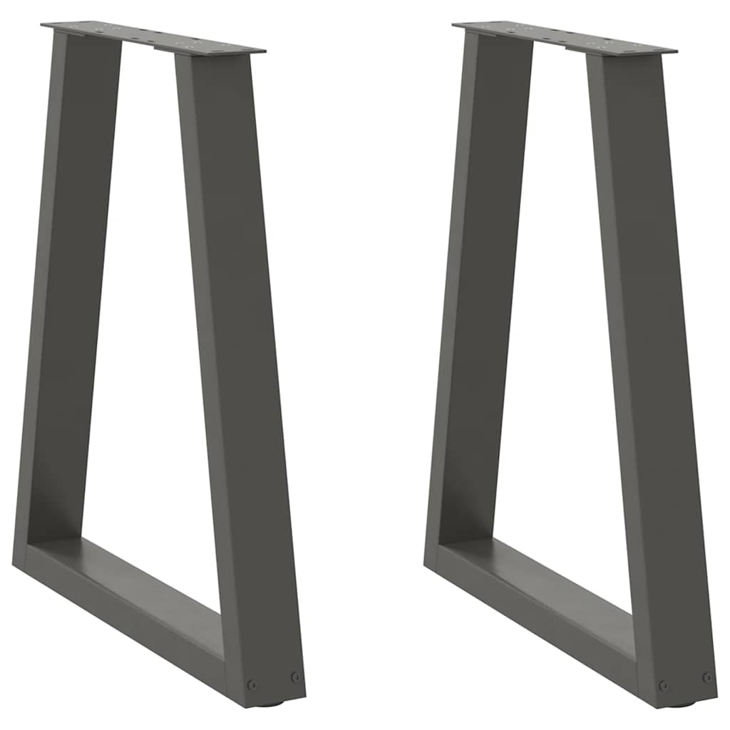 vidaXL Salontafelpoten 2 st V-vormig 30x(30-31,3) cm staal zwart