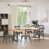 vidaXL Salontafelpoten 2 st V-vormig 30x(30-31,3) cm staal zwart